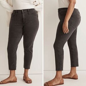 NEW Madewell Stovepipe Jeans in Banberry Wash: Raw-Hem Edition,‎ 30